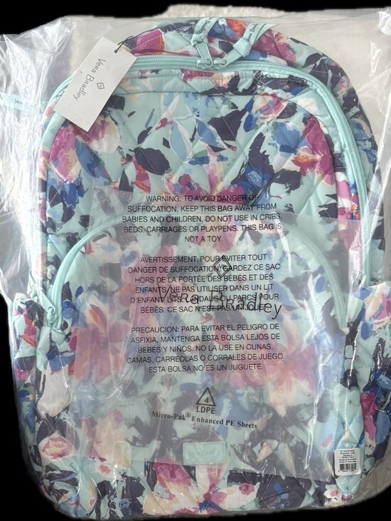 NWT - Vera Bradley Essential Large Backpack - Floating Blossoms